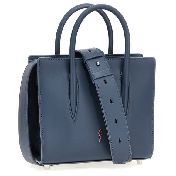 NWT! CHRISTIAN LOUBOUTIN PALOMA DENIM LEATHER SHOULDER TOTE BAG PURSE AUTHENTIC - Picture 3 of 6